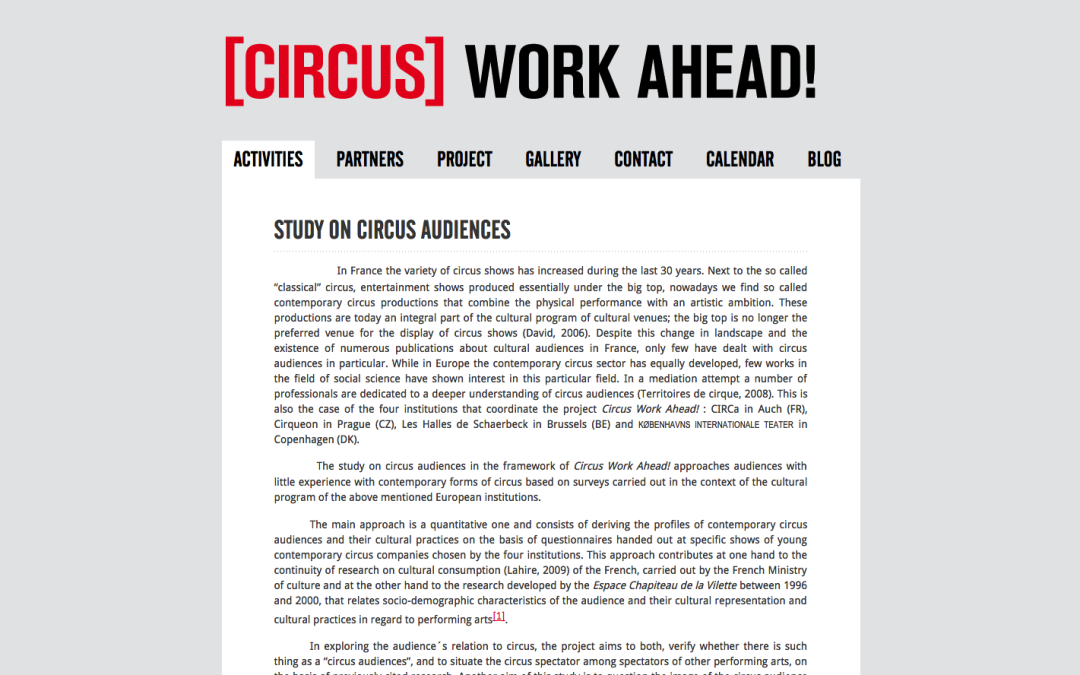 Circus Work Ahead